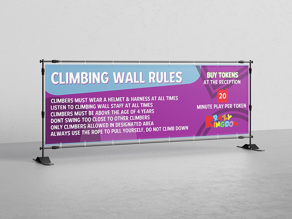 Banner designed, printed and finished with eyelets