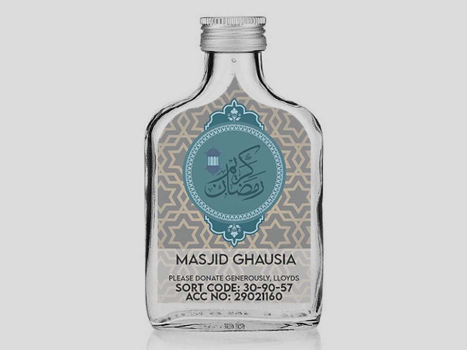 Bottle labels designed, printed and contour cut on permanant gloss vinyl